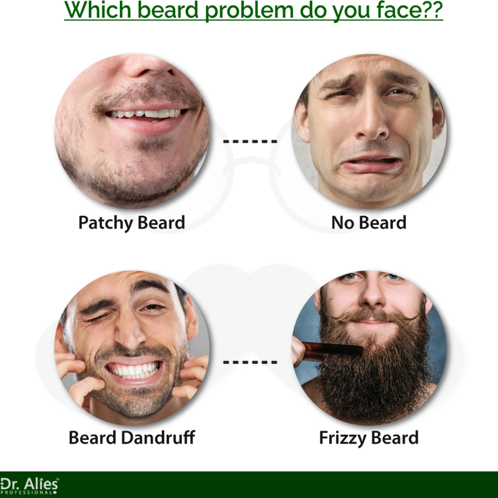 Dr. Alies Professional Beard Growth Oil | Natural Formula with Vitamin E, Almond Oil & Castor Oil