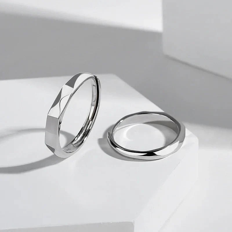 luxury 925 Sterling Silver “I Love You” Couple Ring – Promise & Engagement Ring Set Of 2